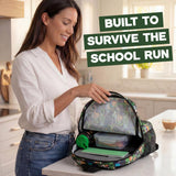 Minecraft Backpack for Boys - Creeper School Bag Kids Rucksack Gift, Black | Adjustable Straps, Fan Merch Book Bag for School, Creeper Keyring Rucksack, Graphic Print Zip-Up School Bag Boys