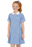 L S U Girls School Gingham Pleated Check Summer School Dress School Uniform 3 Years - 20 Years