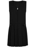 Girls Pleated School Pinafore – Heart Zip with 2 Side Button – Smart Uniform for UK Students – Ages 2-16 Years – Classic Style Schoolwear