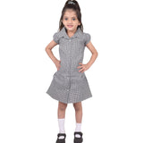 A2Z 4 Kids Girls School Uniform Pleated Gingham Checked Summer Dress with Bobble Age 3 4 5 6 7 8 9 10 11 12 13 14 Years