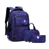 Bansusu Galaxy-Print Backpack Rucksack for Boys Middle-School Elementary Bookbag