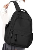 School Backpack School Bag for Teenage Girls Boys College Rucksack Lightweight Schoolbag Casual Backpack Dayback Women Bookbag College Waterproof 14 Inch Laptop Backpacks,C2-Black