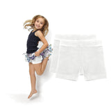 Girls Cycling Shorts 100% Cotton Modesty Shorts Under Dress School PE 4-16