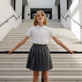 UK School Uniform Girls Summer Formal Dress Bottom Full Elastic Box Pleat Skirt Only Uniform
