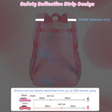 School Bags for Girls with Stationery Set, Refrigerator Door Kids Backpack Rucksack for Primary School, Lightweight Pink School Bag for 8-10 Years Old (Girls, Pink)