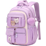 School Backpack for Girls, Cute Kawaii School Bags for Primary Secondary Students, Kids Large Capacity Bookbag with Clear Window Ita Bag