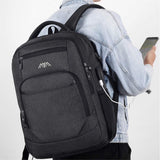 School Backpack Boys / Girls / Teenagers, Backpack School, Laptop Backpack for Men / Women, Daypacks Business Backpack with USB, Charcoal, 15,6 Zoll, Rucksack