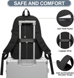 School Backpack Womens Secondary School Bag for Girls Boys Teenage College Rucksack Bag for Women Lightweight Casual Daypacks Bookbag Waterproof 14 inch Laptop Backpack Work Travel,A1-Black