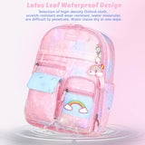 School Bags for Girls with Stationery Set, Refrigerator Door Kids Backpack Rucksack for Primary School, Lightweight Pink School Bag for 8-10 Years Old (Girls, Pink)