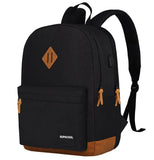 SUPACOOL Casual Laptop Backpack for Men and Women, Backpack for College, USB Charging Port, Lightweight Back Pack
