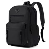VASCHY School Bag,Lightweight Dual Compartment School Backpack for Teen Boys Girls Water Resistant Unisex 15.6inch Casual Rucksack for Mens/Womens/College/Work/Travel, Black