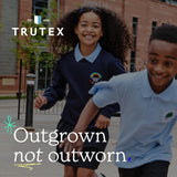 Trutex Basics Girls White School Shirts, Multipack – Short Sleeve Revere Collar Easy Iron Cotton-Rich Regular Fit School Blouses (2 Pack)