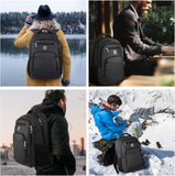 KASIBON Laptop Backpack for Men, Anti-Theft Travel Backpack Business | Water Resistant Work Rucksack for 15.6 Inch Laptop, Large School Bag with Padded Shoulder Straps & Side Bottle Pockets