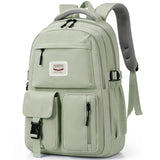 FIORETTO Lightweight School Backpack Womens, Cute School Bag for Teenager Girls, 15.6 Laptop Rucksack Backpack for School Casual Daypacks Travel Backpack for College Work Green 25L