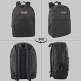 Classic Vintage Backpack for Adults and Kids with Adjustable Padded Shoulder Straps | School Bookbags for Girls, Boys (Black)