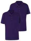 2 Pack Boys Plain 100% Cotton Ages 3-16y Polo Shirts Children School T-Shirt Uniform Summer