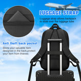 Paude Laptop Backpack,School Backpack Large Bookbag for High School College Students,Black Backpack for Men Office Business,Waterproof