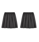 UK School Uniform Girls Summer Formal Dress Bottom Full Elastic Box Pleat Skirt Only Uniform