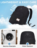 School Backpack, Lightweight Water-Resistant Rucksack 17.3L Large Capacity Backpack for Men Women Teenagers Casual Daypack Travel Work Hiking