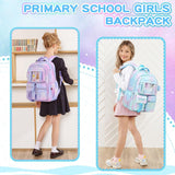 School Backpack for Girls, Cute Kawaii School Bags for Primary Secondary Students, Kids Large Capacity Bookbag with Clear Window Ita Bag