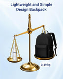 Kono School Bag for Boys Girls Teenager Black Backpack Lightweight Rucksack | 15.6 Inch Laptop Sleeve, Solid Colour Back to School Large Daypack, Ideal for College Work Travel and Daily Commuting