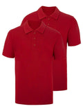 2 Pack Boys Plain 100% Cotton Ages 3-16y Polo Shirts Children School T-Shirt Uniform Summer