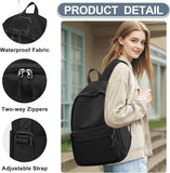 School Backpack Womens Secondary School Bag for Girls Boys Teenage College Rucksack Bag for Women Lightweight Casual Daypacks Bookbag Waterproof 14 inch Laptop Backpack Work Travel,A1-Black