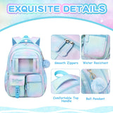 School Backpack for Girls, Cute Kawaii School Bags for Primary Secondary Students, Kids Large Capacity Bookbag with Clear Window Ita Bag