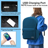 SUPACOOL Casual Laptop Backpack for Men and Women, Backpack for College, USB Charging Port, Lightweight Back Pack