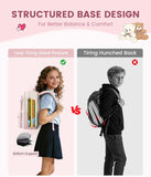 LOVEVOOK Cute School Backpack for Girls Ages 7-16, Bookbag with Plush Bear & Clear Display Pocket, Fits 15.6 Inch Laptop & 40oz Tumbler, Back to School Backpack for Elementary & Middle School