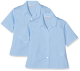 Trutex Girls Blue School Shirts, Multipack (2 Pack)