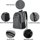 MATEIN Travel Laptop Backpack, Work Bag Lightweight Laptop Bag, Grey | Anti Theft Business Backpack, Water Resistant School Rucksack Gift for Men and Women