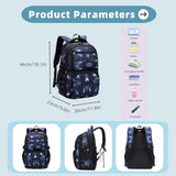 Bansusu Galaxy-Print Backpack Rucksack for Boys Middle-School Elementary Bookbag