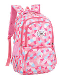 Bansusu Geometric Print Backpacks for Girls Boys School, Capacity School Girls Backpacks for Kids Water-resistant Bookbags, Black-S