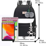 Asge Girls Backpack School Bags for Girls Nylon Waterproof College Rucksack Fashion Casual Daypack Women Bookbag Boys Schoolbag Teenagers Durable Unisex Student Backpacks