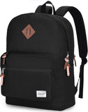 School Backpack Men Women,20L Black Rucksack School Bag for 15.6" Laptop | Capacity 20L,Lightweight,Water Resistant,10 Pockets,Thicken Straps,Anti Theft Back Pocket for School Travel Work