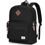 School Backpack Men Women,20L Black Rucksack School Bag for 15.6" Laptop | Capacity 20L,Lightweight,Water Resistant,10 Pockets,Thicken Straps,Anti Theft Back Pocket for School Travel Work