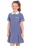 L S U Girls School Gingham Pleated Check Summer School Dress School Uniform 3 Years - 20 Years