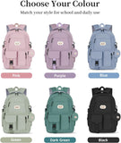 BECOJADDE Backpack School Bag for Women and Girls, 15.6" Laptop, Black 25L | Lightweight rucksack, Water-resistant, Padded shoulder strap, Detachable coin purse, Anti-theft pocket, College, Work, Travel