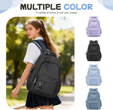 School Backpack School Bag for Teenage Girls Boys College Rucksack Lightweight Schoolbag Casual Backpack Dayback Women Bookbag College Waterproof 14 Inch Laptop Backpacks,C2-Black