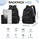 School Backpack School Bag for Teenage Girls Boys College Rucksack Lightweight Schoolbag Casual Backpack Dayback Women Bookbag College Waterproof 14 Inch Laptop Backpacks,C2-Black