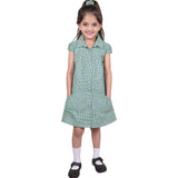 A2Z 4 Kids Girls School Uniform Pleated Gingham Checked Summer Dress with Bobble Age 3 4 5 6 7 8 9 10 11 12 13 14 Years