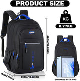 School Backpack for Boys, School Bag with Laptop Compartment, Reflective Teenagers, Large Waterproof Backpack, Stripes, Organisational Talent for School, Hiking, Travel, Business
