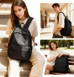 School Backpack Womens Secondary School Bag for Girls Boys Teenage College Rucksack Bag for Women Lightweight Casual Daypacks Bookbag Waterproof 14 inch Laptop Backpack Work Travel,A1-Black