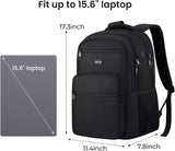 YAMTION Laptop Backpack, Rucksack for Men, Backpack Mens, School Bag, Laptop Rucksack for Men Women School College Business, Fits 15.6 Inch