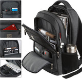 KASIBON Laptop Backpack for Men, Anti-Theft Travel Backpack Business | Water Resistant Work Rucksack for 15.6 Inch Laptop, Large School Bag with Padded Shoulder Straps & Side Bottle Pockets