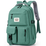 FIORETTO Lightweight School Backpack Womens, Cute School Bag for Teenager Girls, 15.6 Laptop Rucksack Backpack for School Casual Daypacks Travel Backpack for College Work Green 25L