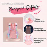 VIDOSCLA Cute Coloful Casual Daypack for Girls,Teens Elementary School Backpack,Primary Book Bags forTeens Gradient purple-L
