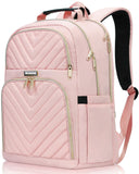 Backpack Women, 15.6 Inch School Backpack Girls Teenager, Laptop Backpack Stylish Daypack Waterproof for School, Uni, Travel, Work, Black