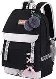 Asge Girls Backpack School Bags for Girls Nylon Waterproof College Rucksack Fashion Casual Daypack Women Bookbag Boys Schoolbag Teenagers Durable Unisex Student Backpacks